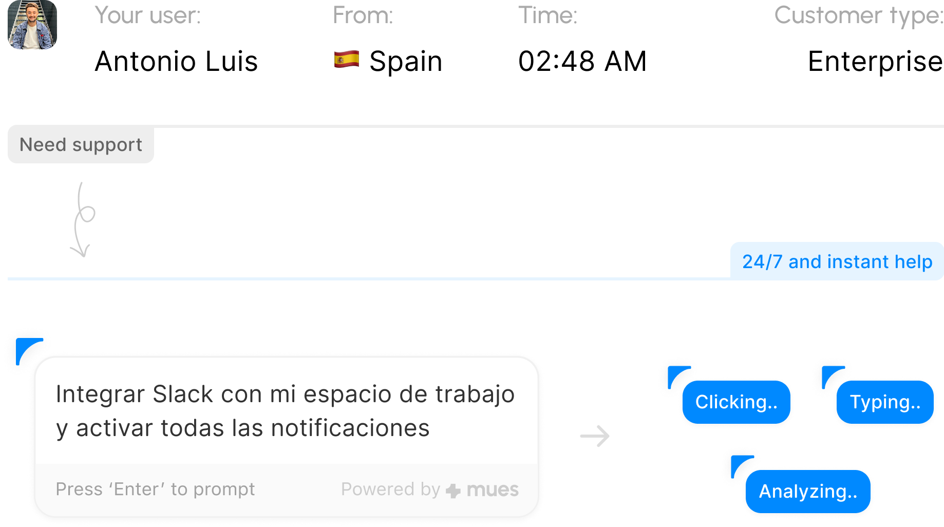 Instant, In-Context Help 24/7 feature